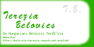 terezia belovics business card